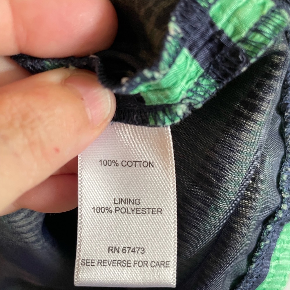 Taylor Size 12 green and blue striped dress - Picture 4 of 16